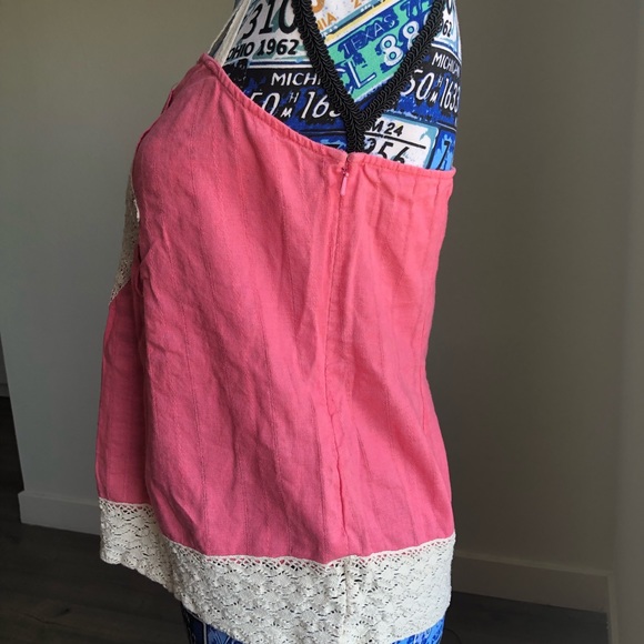 💜SOLD💜Kimchi Blue Tank Top Lace Pink Women - Picture 6 of 8